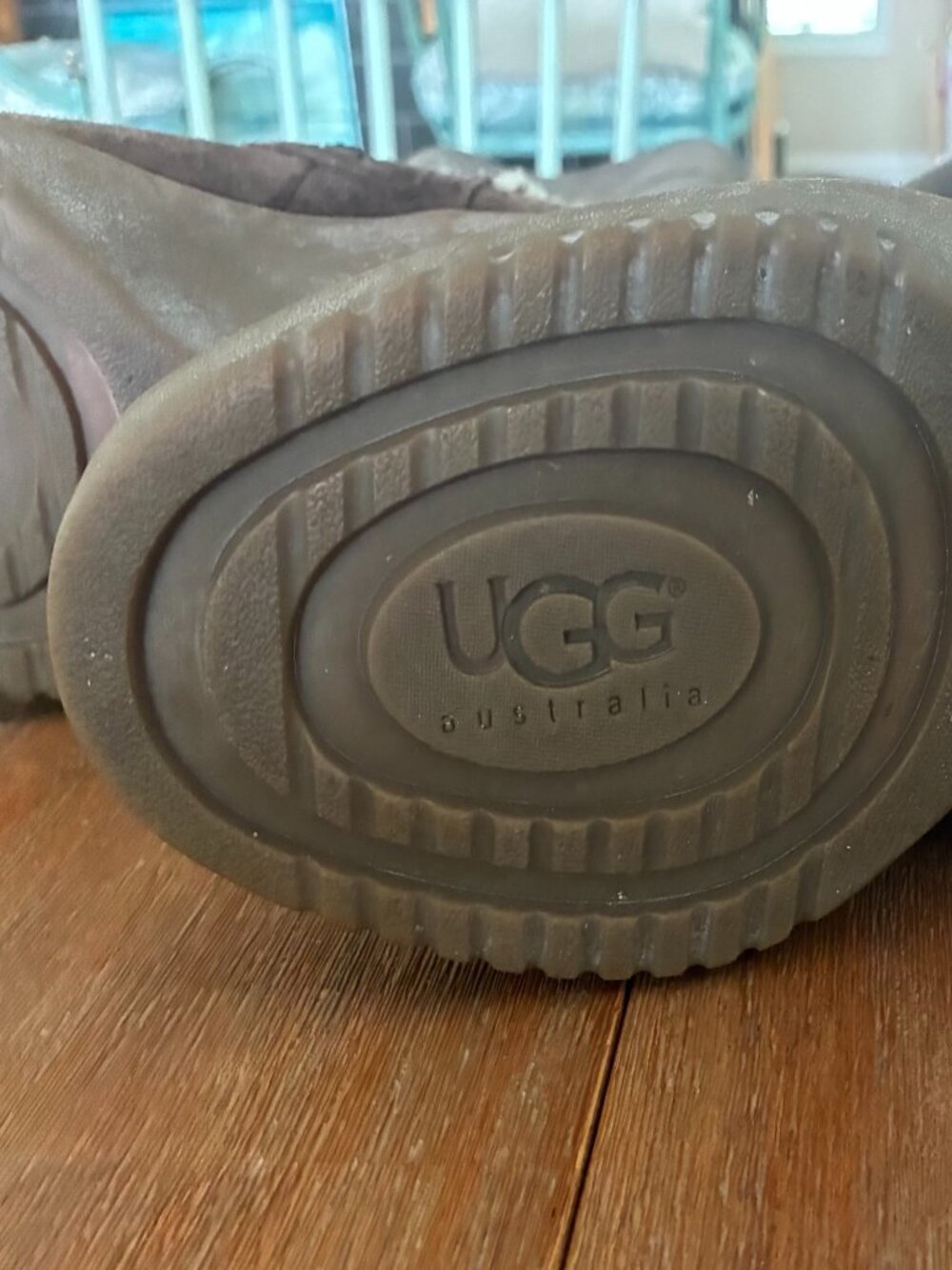 UGG Womens Suede & Leather Aubrie Tall Wedge Boots Size 8 - Picture 6 of 10